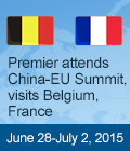 Premier attends China-EU Summit, visits Belgium, France

